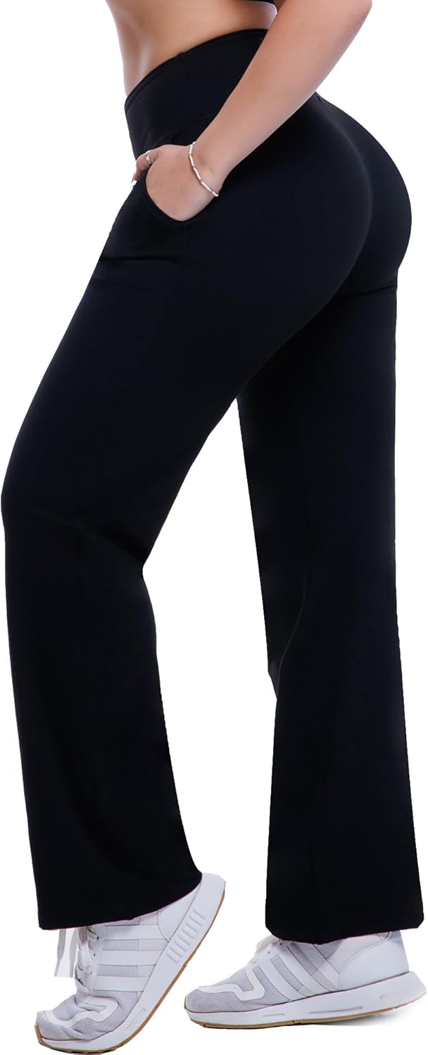 Walifrey Wide Leg Pants Woman Casual Sweatpants with Pockets for Women High Waist Loose Stretch Trousers