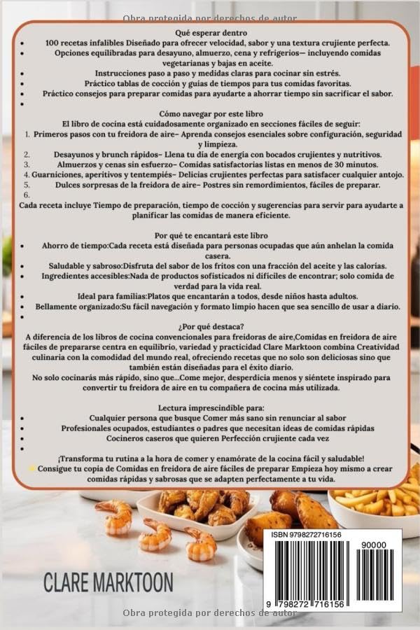 Miniatura 2 de Comidas fáciles preparadas en freidora de aire 100 recetas rápidas, crujientes y saludables para gente ocupada