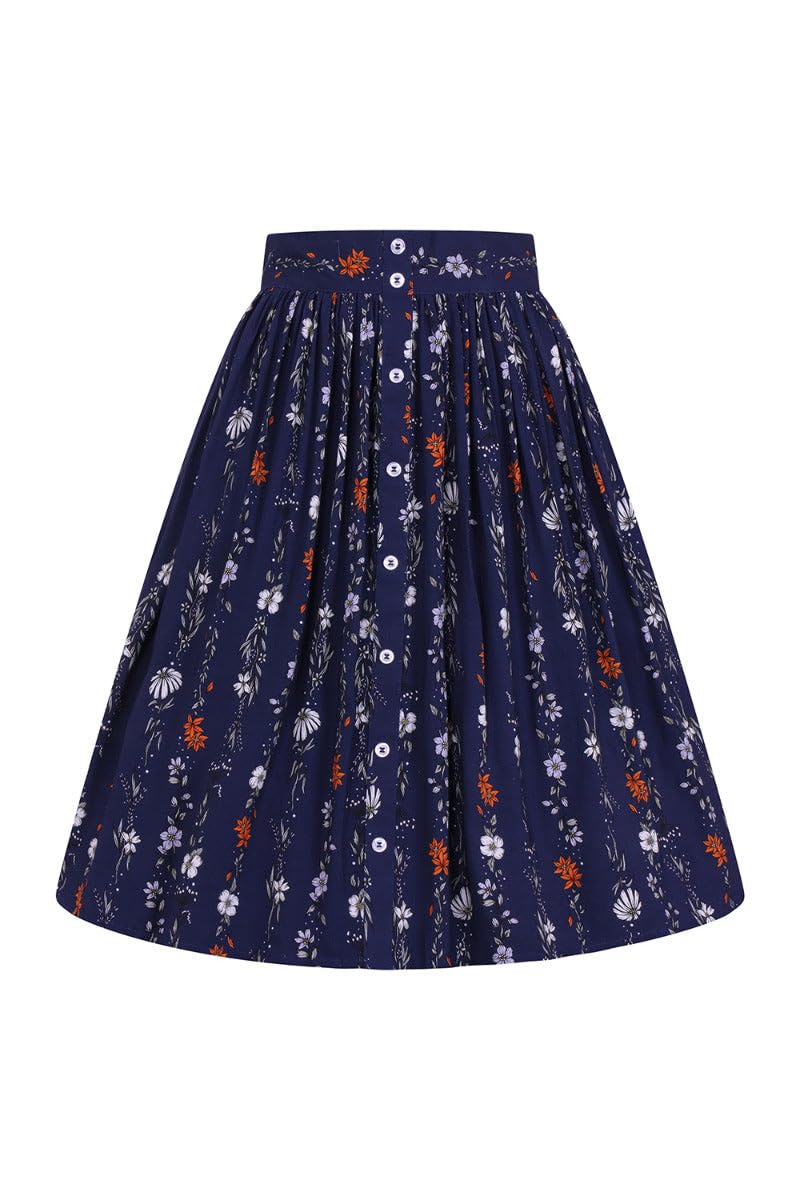 Hell Bunny Blu Asta Skirt E