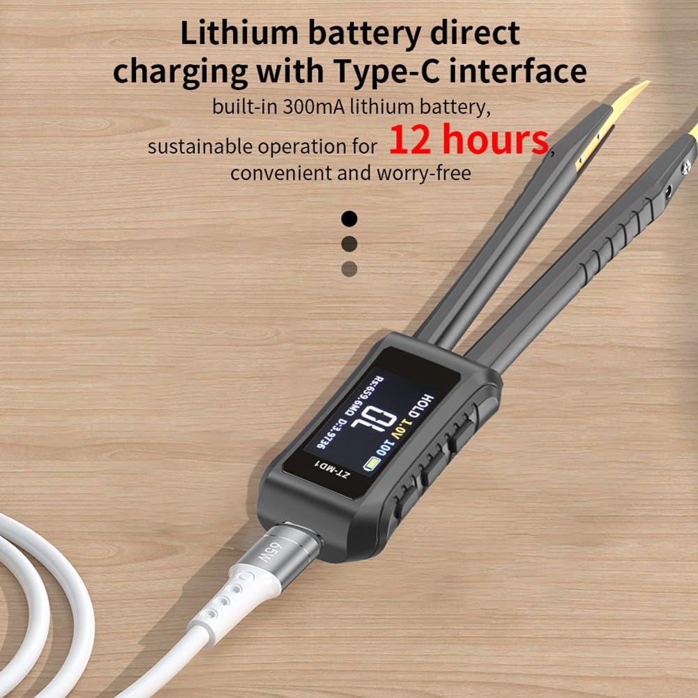 Besttoolifes Mini pinza digital LCR, probador con 0,5% de precisión, probador de multímetro digital para resistencia, condensador, inductancia, voltaje, frecuencia, diodo