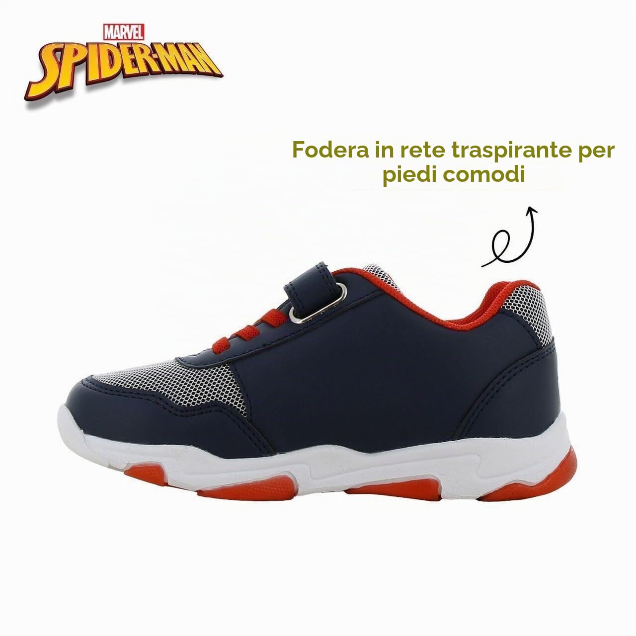 Leomil Spiderman Scarpe Bambino con Luci Sneakers 25, Blu | Scarpe da ginnastica per bambini, con Spiderman, Perfette per la scuola e il tempo libero, Marvel, Regalo di compleanno