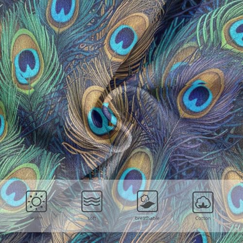 Kids Underwear Girls, Peacock Feathers Green Toddler Briefs, Cotton Underwear for Girls, 2T–8 Years3