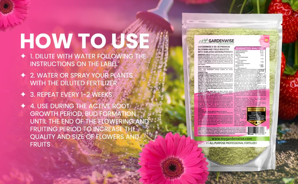 Miniatura 5 de 0-50-30 Universal Premium Bud and Bloom Booster Aumenta la floración y el rendimiento, para uso en suelo e hidroponía, combustible de flores súper