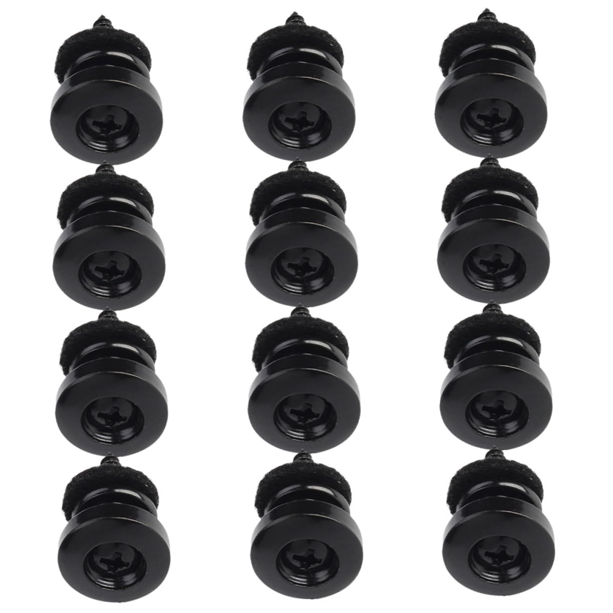 SUPVOX 12Pcs Slip Guitar Strap Locks Set for Electric Guitar Bass Fit Durable Material Easy Installation Secure Attachment for Musicians Button Design