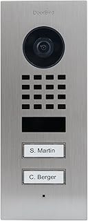 DoorBird D1102V Aufputz IP Video Türstation für 2 Wohn-/Gewerbeeinheiten, Edelstahl V2A | Video-Türsprechanlage mit 1 Ruftaste, WLAN, Bluetooth, HD-Video, Bewegungssensor