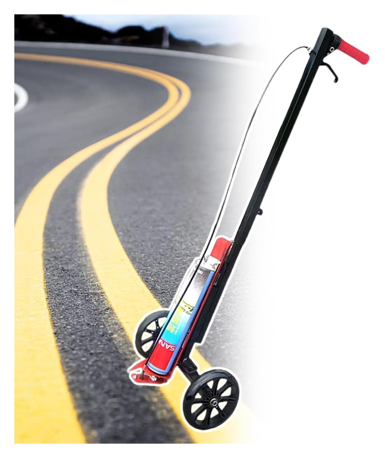asdchZen Wheel Transfer Line Marking Machine Wheel Transfer Line Marking Machine, Line Marker Spray Paint Line For Schools, Sports, Garages, Draw Straight Lines/Curves/Circles