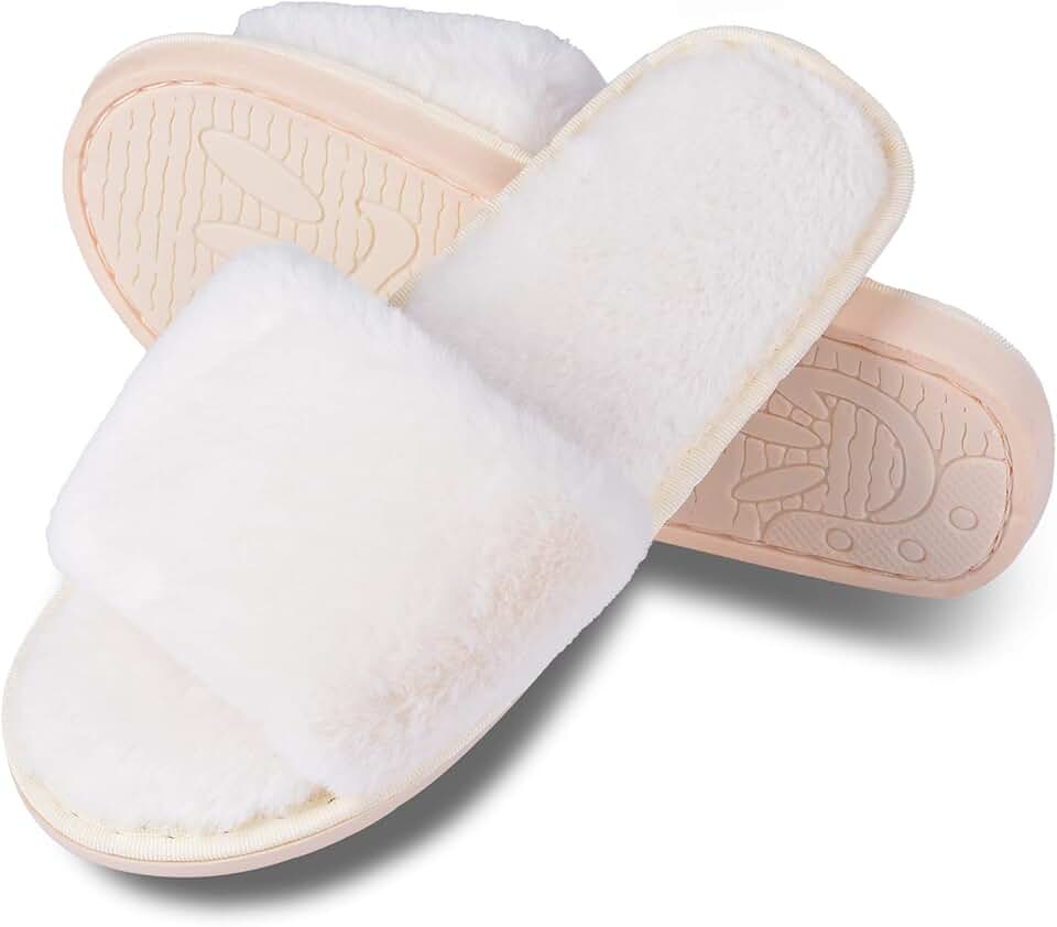Amazon.ca White Slippers / Shoes Clothing, Shoes & Accessories
