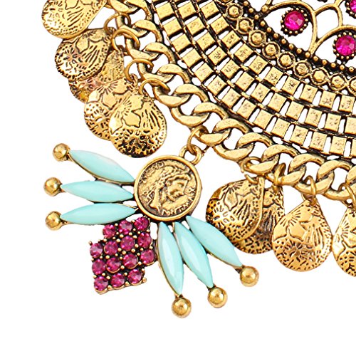 YAZILIND Ethnic Style Bib Statement Choker Collar Necklace for Women Jewelry3