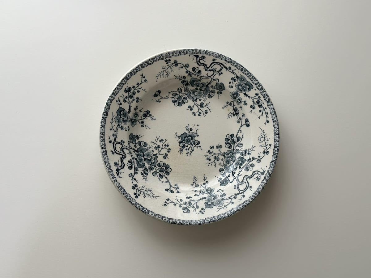 Amazon.co.jp: 良品 フランス アンティーク 皿 Gien ジアン “FLEURETTE 