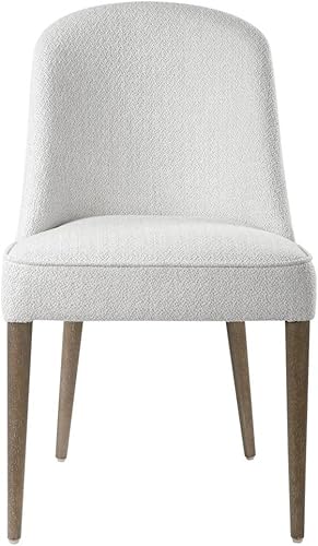 Miniatura 4 de Uttermost 23555-2 Brie - Silla sin brazos de 36 pulgadas (juego de 2), terciopelo gris claro/acabado de latón cepillado