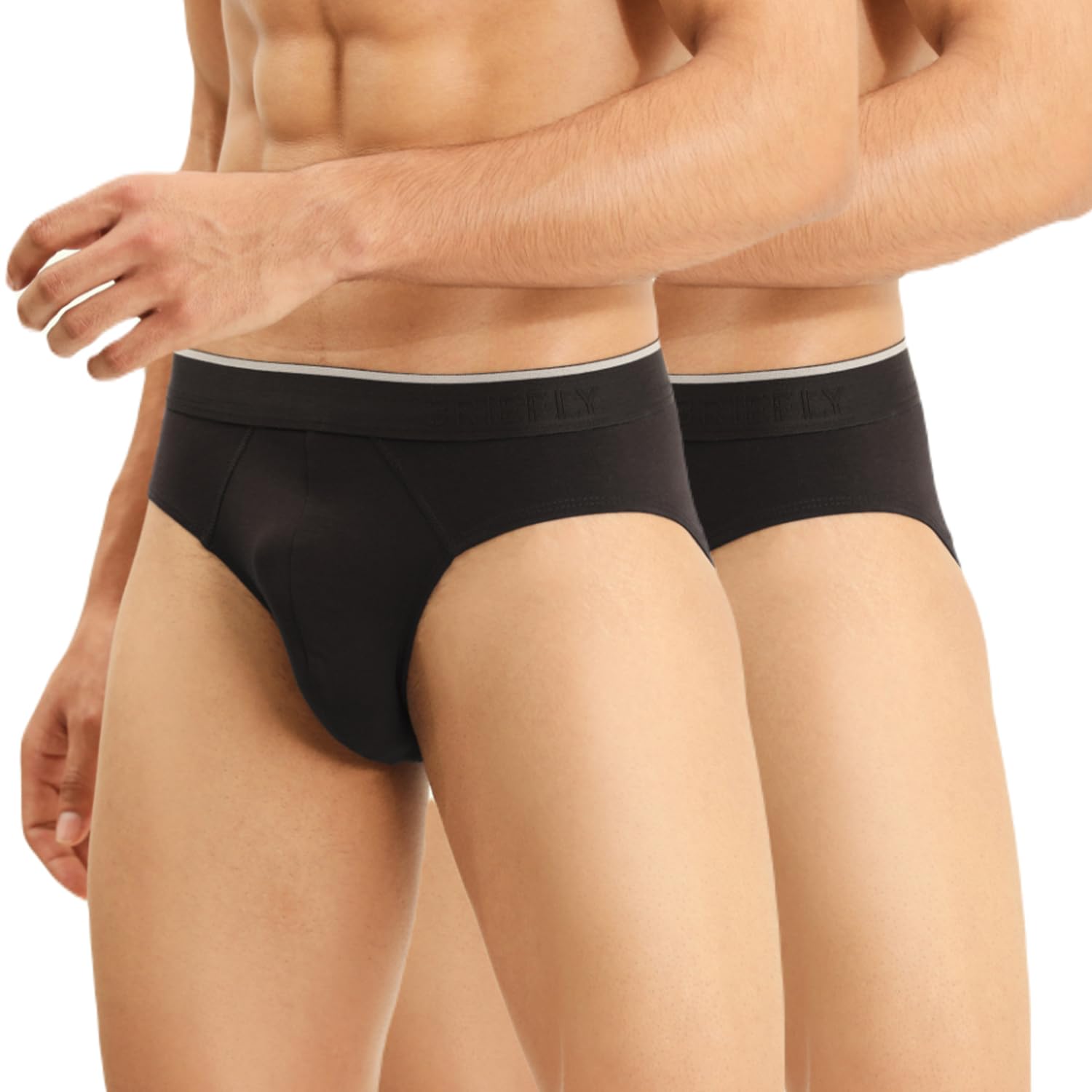 briefly Mens Cotton Brief for Everyday Use - Comfortable Fit (Pack of 2) - 2PAK-V-13COL-picture-40