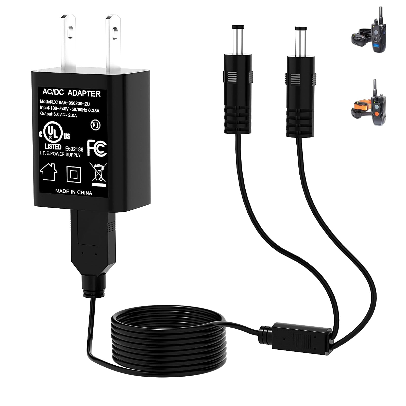 USB Charger for Dogtra Dog Collar Trainer Compatible with Dogtra YS600 YS300 280C 282C 202C 200C iQ Series Remote Training E-Collar Power Adapter Supply Cord