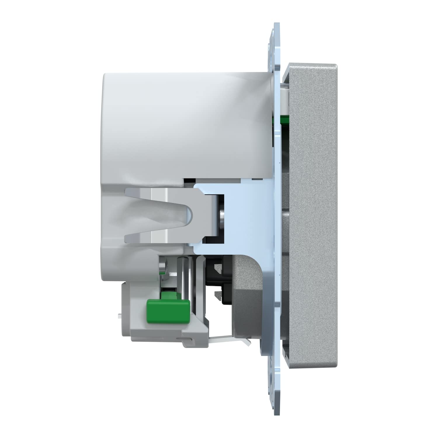 Schneider Electric Merten MEG2367-0460 gniazdko elektryczne ze złączem USB typ A+C system M aluminium, gniazdko Schuko USB podtynkowe, gniazdo wtykowe ze stykiem ochronnym, odpowiednie do smartfonów,