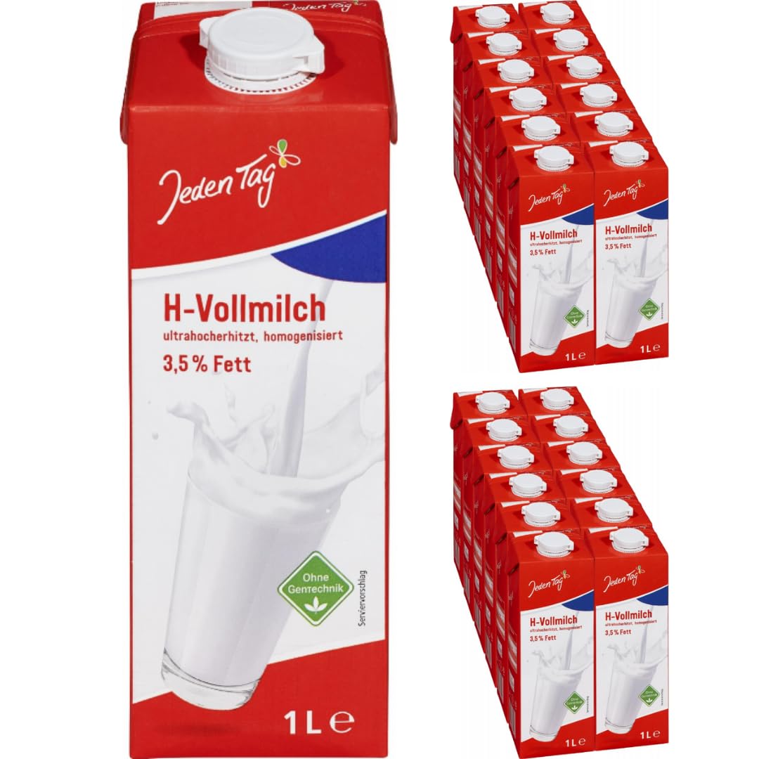 Jeden Tag haltbare milch H-Vollmilch 3,5% Fett 1000 Mililiter x 24 STÜCK mit Pufai Grocery