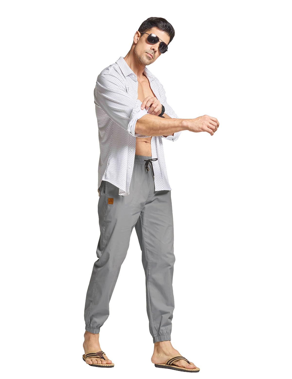 JustSun Pantaloni da Lavoro Uomo Cotone Cargo Casual Pantaloni Tuta Uomo Pantaloni Jogging Slim Fit con Tasche