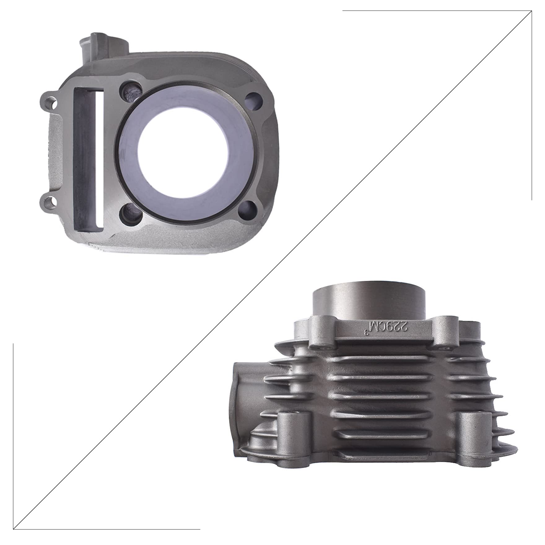 waltyotur Kit di ricambio per guarnizioni testa pistone cilindro per Yamaha Timberwolf 250 YFB250 YFB250FW 4x4 1992-2000