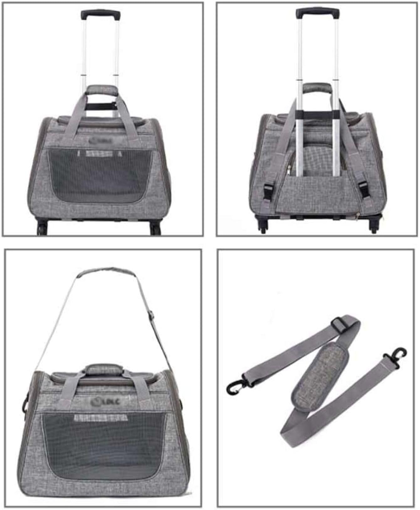 Amazon.co.jp: ペットキャリー キャスター付き 猫 犬 キャリーバッグ