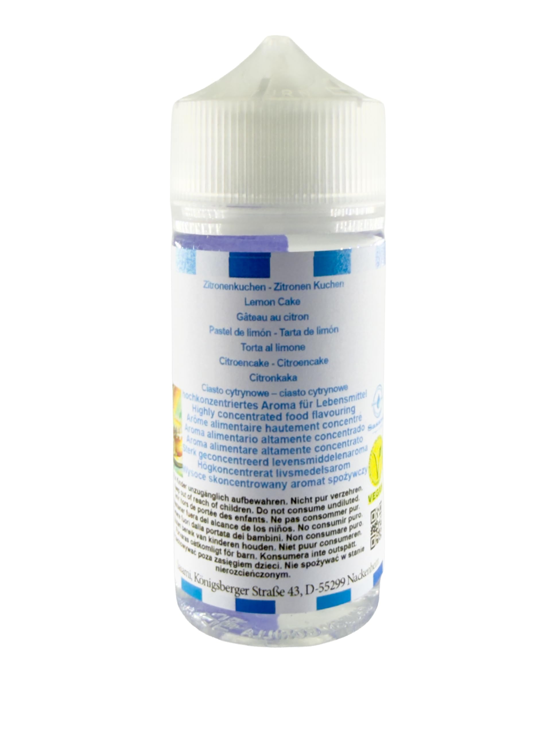 Zitronenkuchen - Zitronen Kuchen Aroma Konzentrat - Vegan - Sasami - 100ml