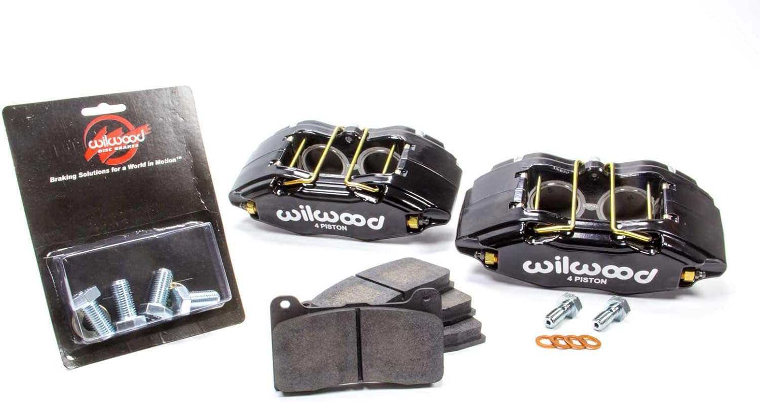 Wilwood 140-13029 Brake Caliper and Pad Kit, Black, Front