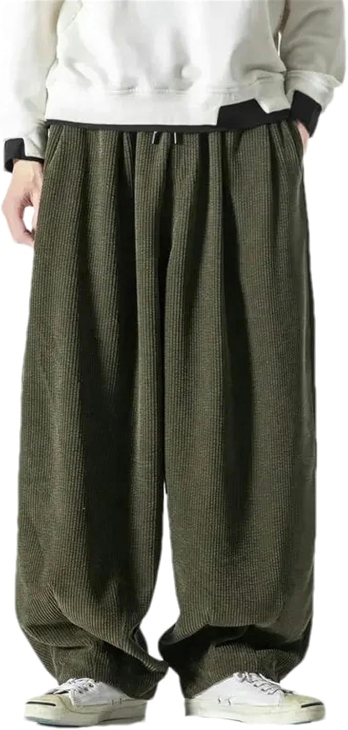 Corduroy Harem Pants: Women's Autumn Retro Wide Leg Trousers