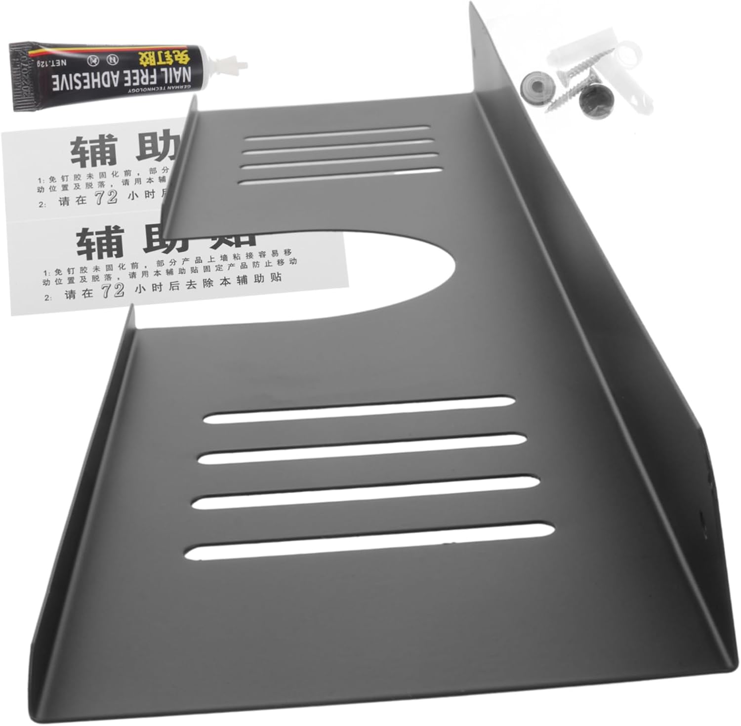 Amosfun Stainless Steel Shelf Punch Bathroom Wall