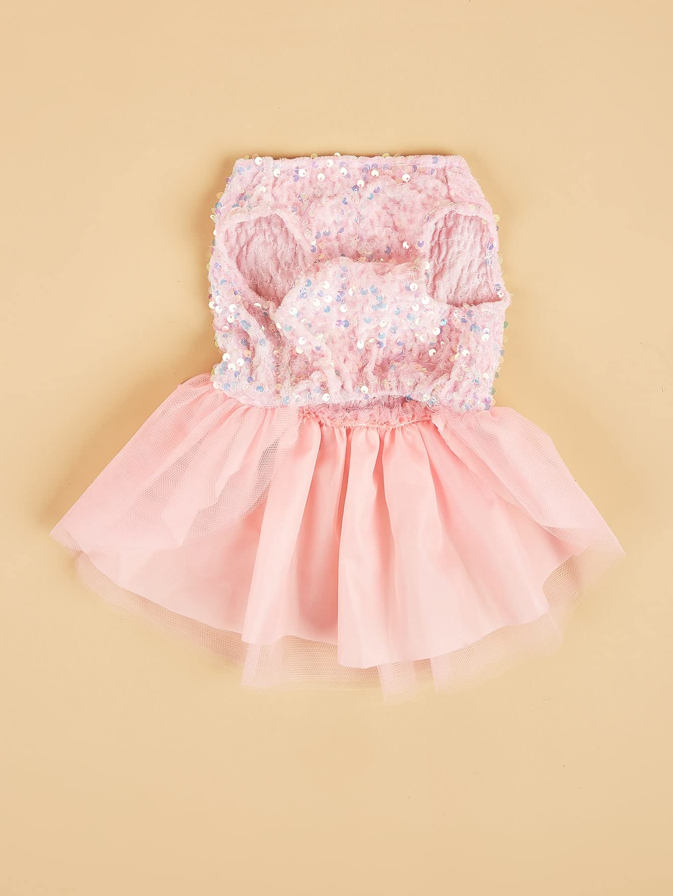QWINEE Bow Decor Dog Dress Cute Puppy Dress Skirt Tutu Bling Princess Cat Dress Summer Birthday Party Pet Dress for Small Medium Large Dogs Cats Kitten Girls Pink M