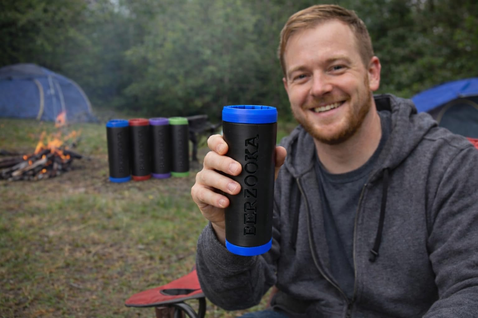Amazon.com: Beerzooka Can Cooler Holder for 12oz Cans, Dual Drink