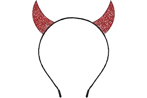 ZITULRY Halloween Headbands for Women Rhinestone Devil Horns Headband