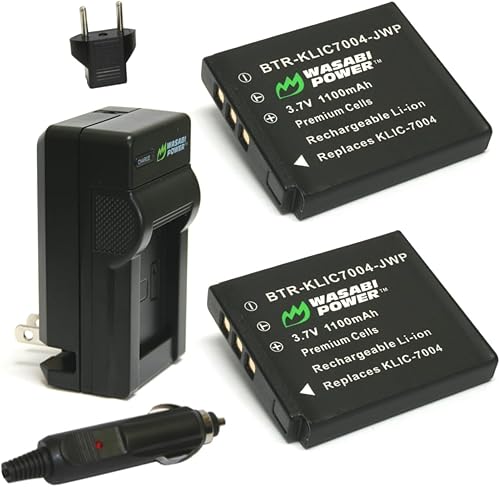 Wasabi Power Battery 2 unidades y cargador para Fujifilm NP-50 BC-50 BC-45W y Fuji FinePix F50FD F60FD F70EXR F75EXR F80EXR F85EXR F100FD F200EXR Wasabi Power Battery 2 unidades y cargador para Fujifilm NP-50 BC-50 BC-45W y Fuji FinePix F50FD F60FD F70EXR F75EXR F80EXR F85EXR F100FD F200EXR