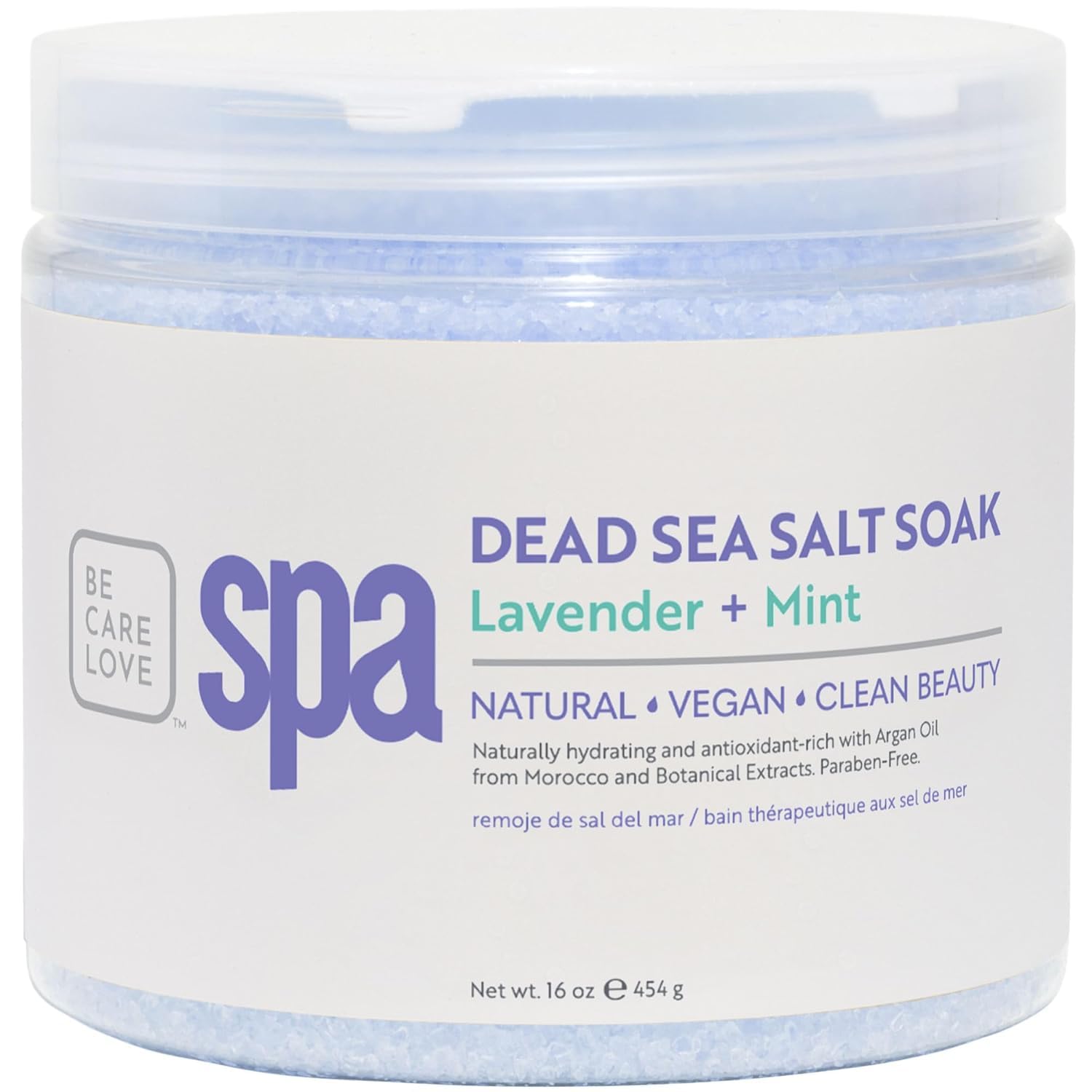 BCL SPA Dead Sea Salt Soak - Bath Salt with Organic Lavender Mint Shae Butter Arnica Aloe Vera
