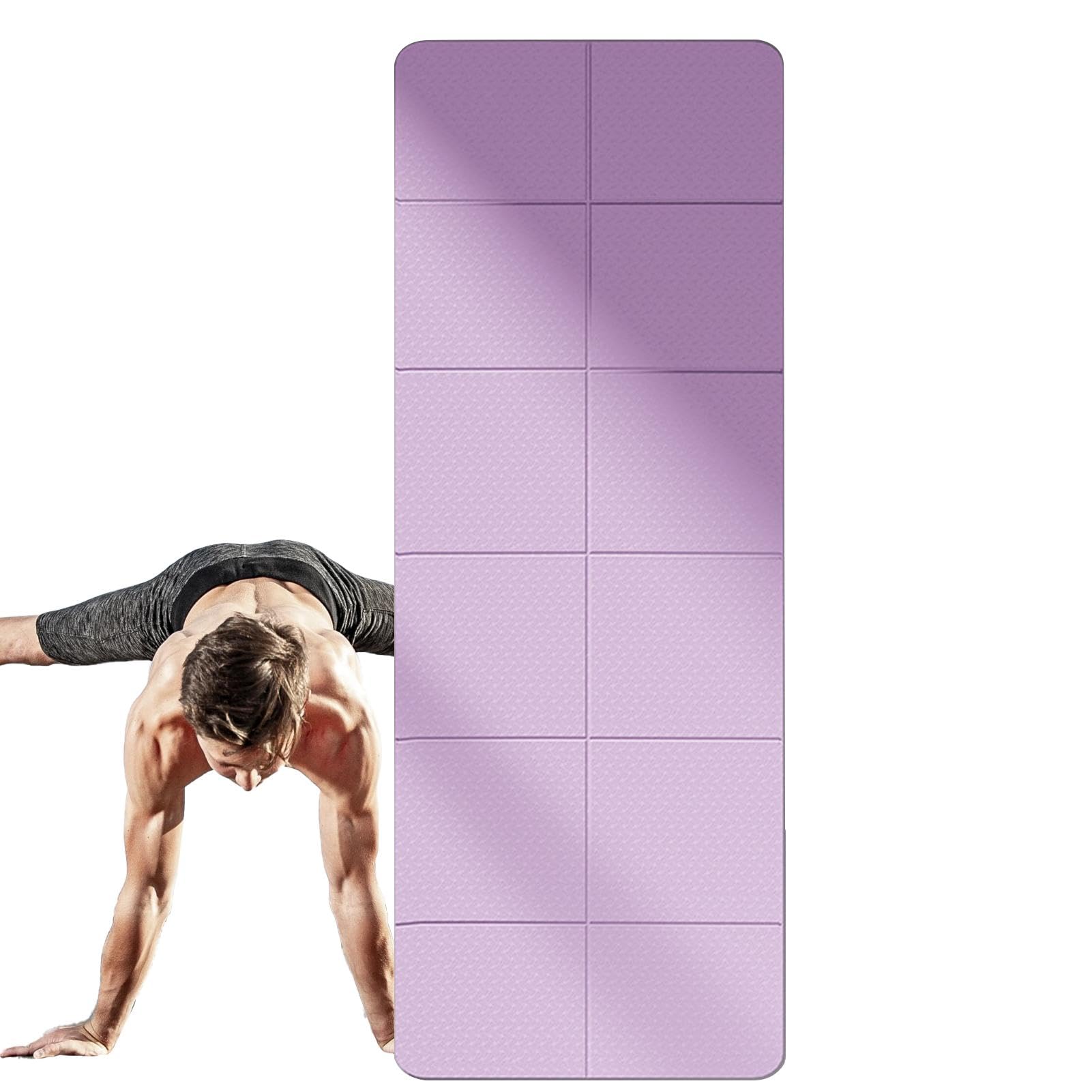 Wezalgetfolding Yoga Mat Portable Pilates Mat Barefoot Exercise