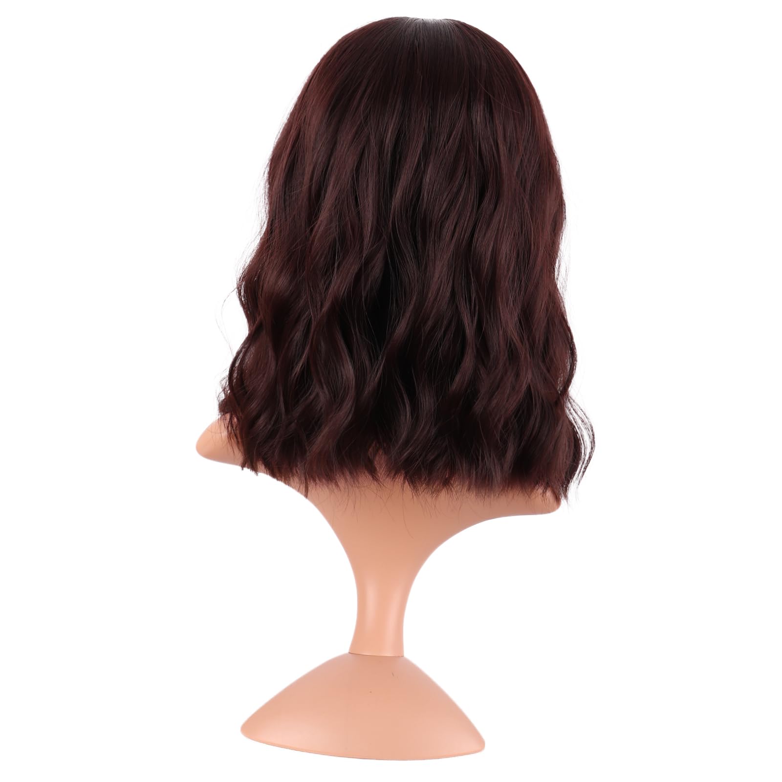 MapofBeauty 14 Inch/35 cm Bob Wavy Short Curly Body Wave Cosplay Anime Synthetic Hair Party Wig (Dark Brown) - Image 4