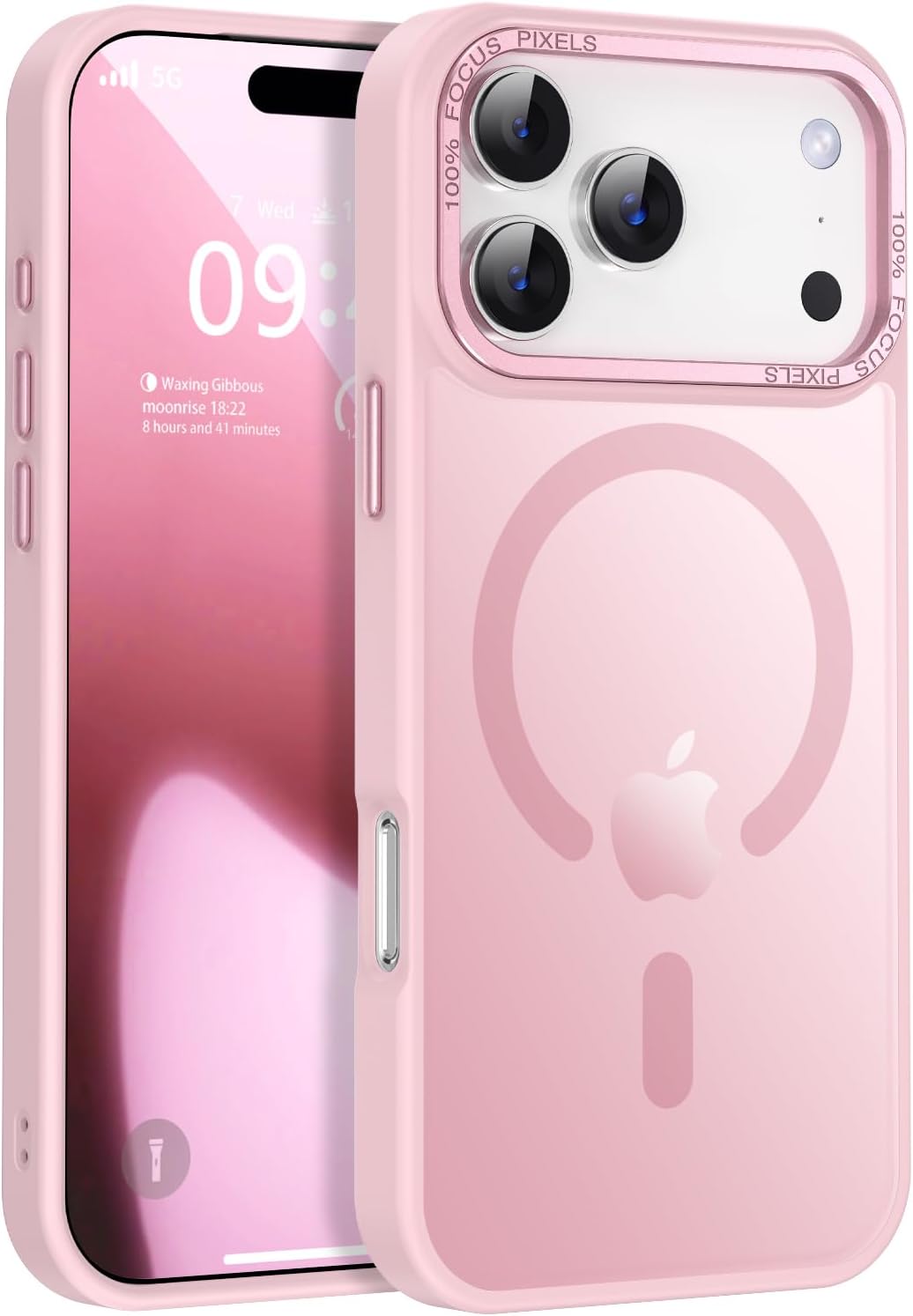 Newfuture Magnetic for iPhone 17 Pro Max Case [Compatible with Magsafe] [Military Grade Drop Protection] Translucent Matte Anti-Scratch Shockproof Protective Phone Cover 6.9 Inch, Tender Pink Tender Pink iPhone 17 Pro Max 6.9 inch
