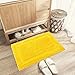 SHACOS Super Soft Bathroom Rugs 20x32 inch Non Slip Washable Bath Rugs Microfiber Bath Mats for Bathroom Floor Tub Shower Vanity Sink Decor Accessories, Yellow 1'8