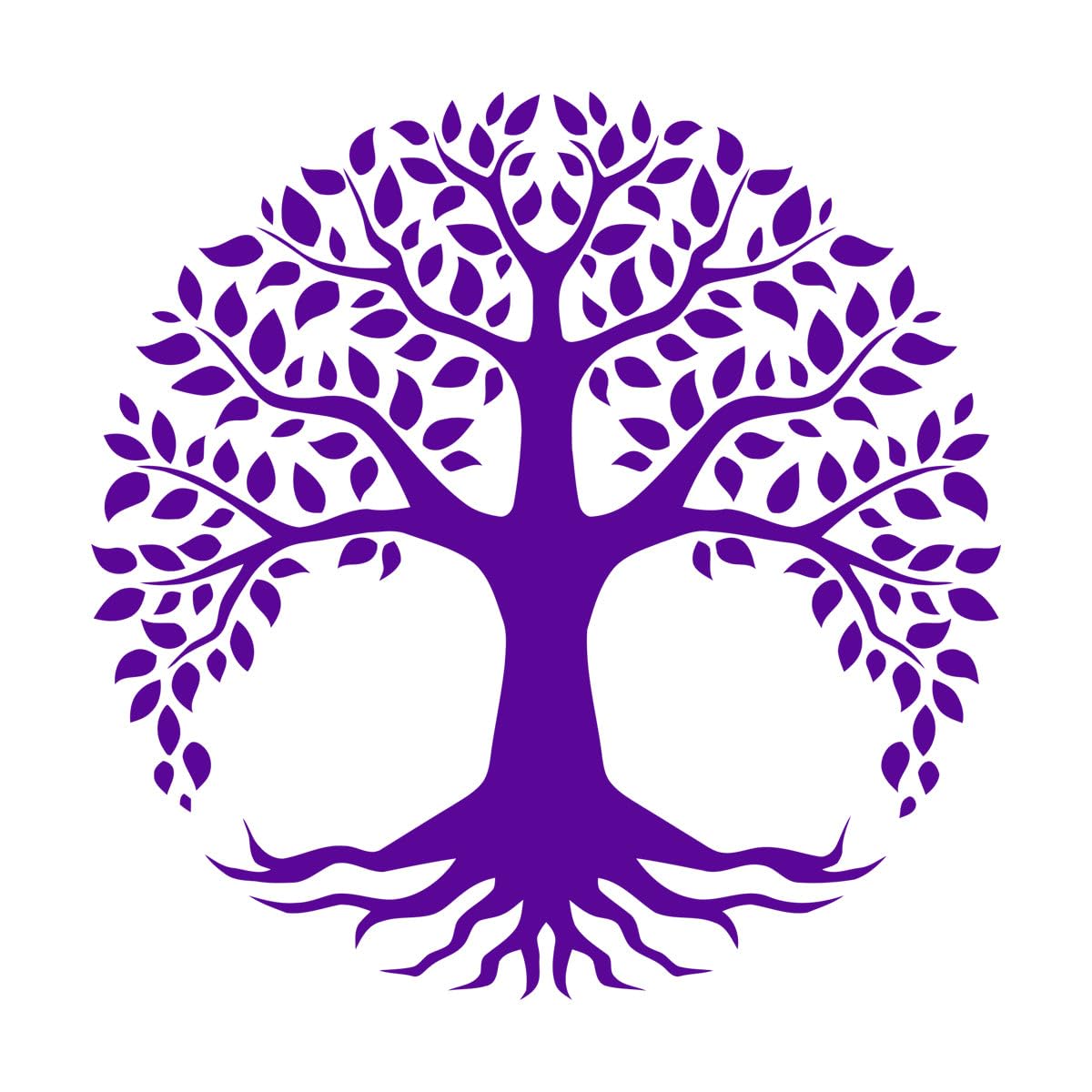 Round Tree of Life Tree Wall Decal Tree Art Decal Tree of Life wall Sticker Tree Vinyl Wall Decor Home Decor Sticker Large - 48x48cm โ image 1