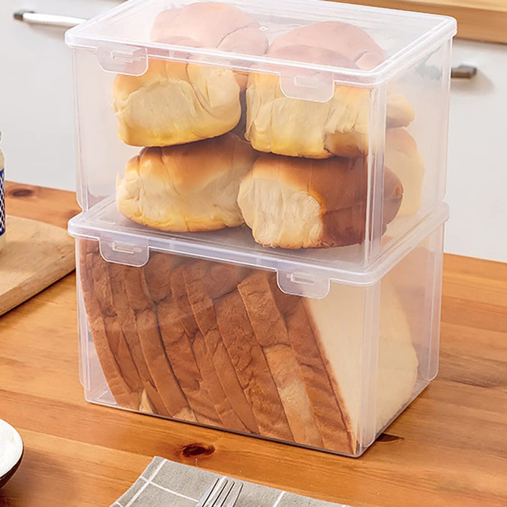 Amazon.co.jp: DOITOOL 2個 クリア パン 容器 ケース 冷蔵庫用 食パン