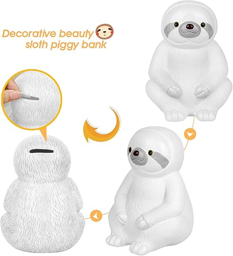 Vista 11 de Winsterch Alcancía de gato, alcancía de monedas, caja de ahorro de dinero, regalos para niños, niñas, niños, alcancía de cerámica, regalos prácticos