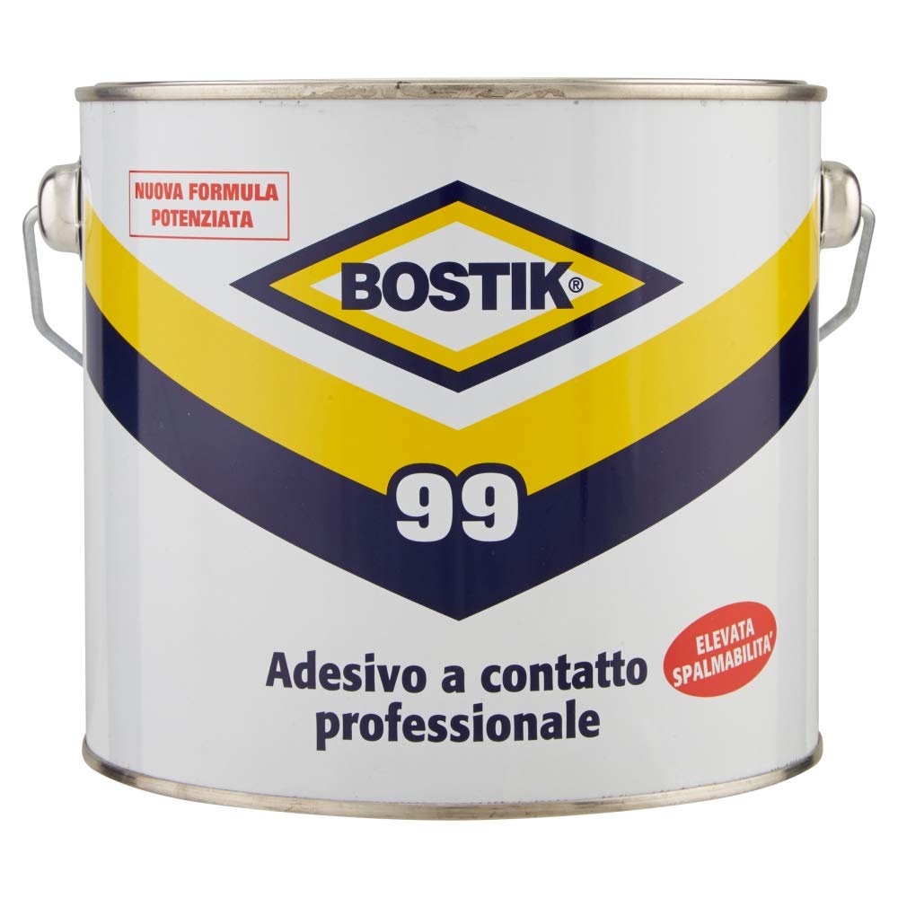Bostik 99 adesivo a contatto professionale super forte e resistente latta 1800ml giallo