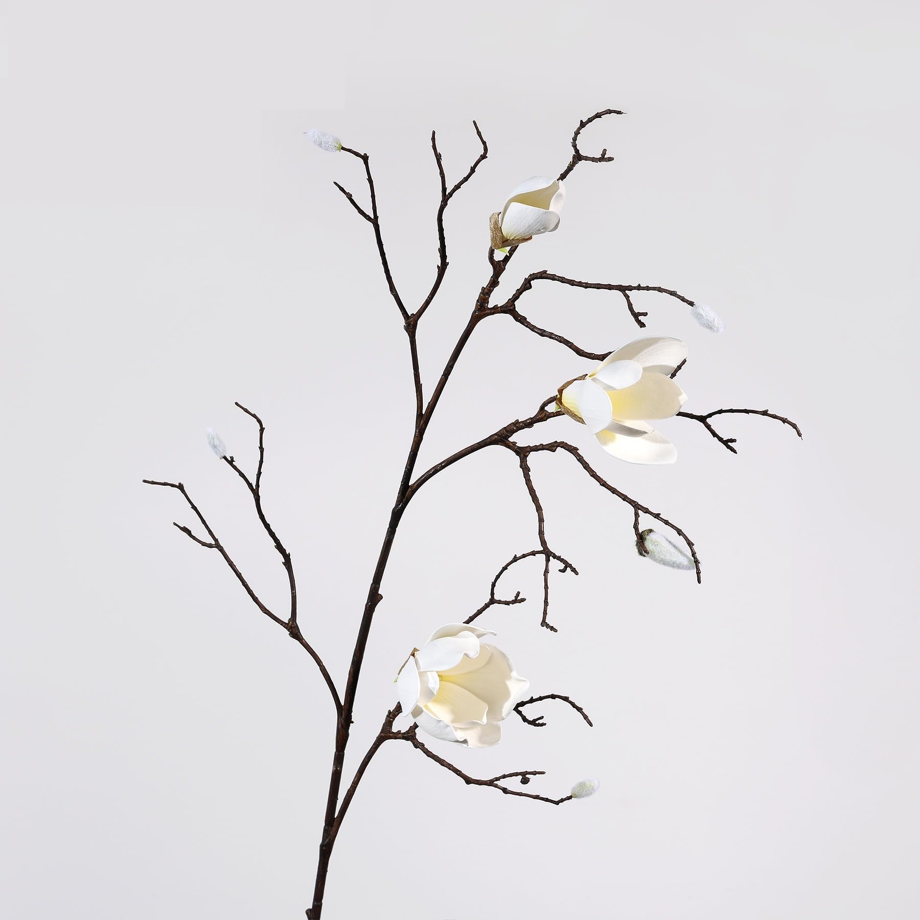 WLH Alexanders 2pcs Artificial Magnolia Blossom Artificial Magnolia Branch Flower Silk Blossom Arrangement for Family Decoration faux flower(Gelb)