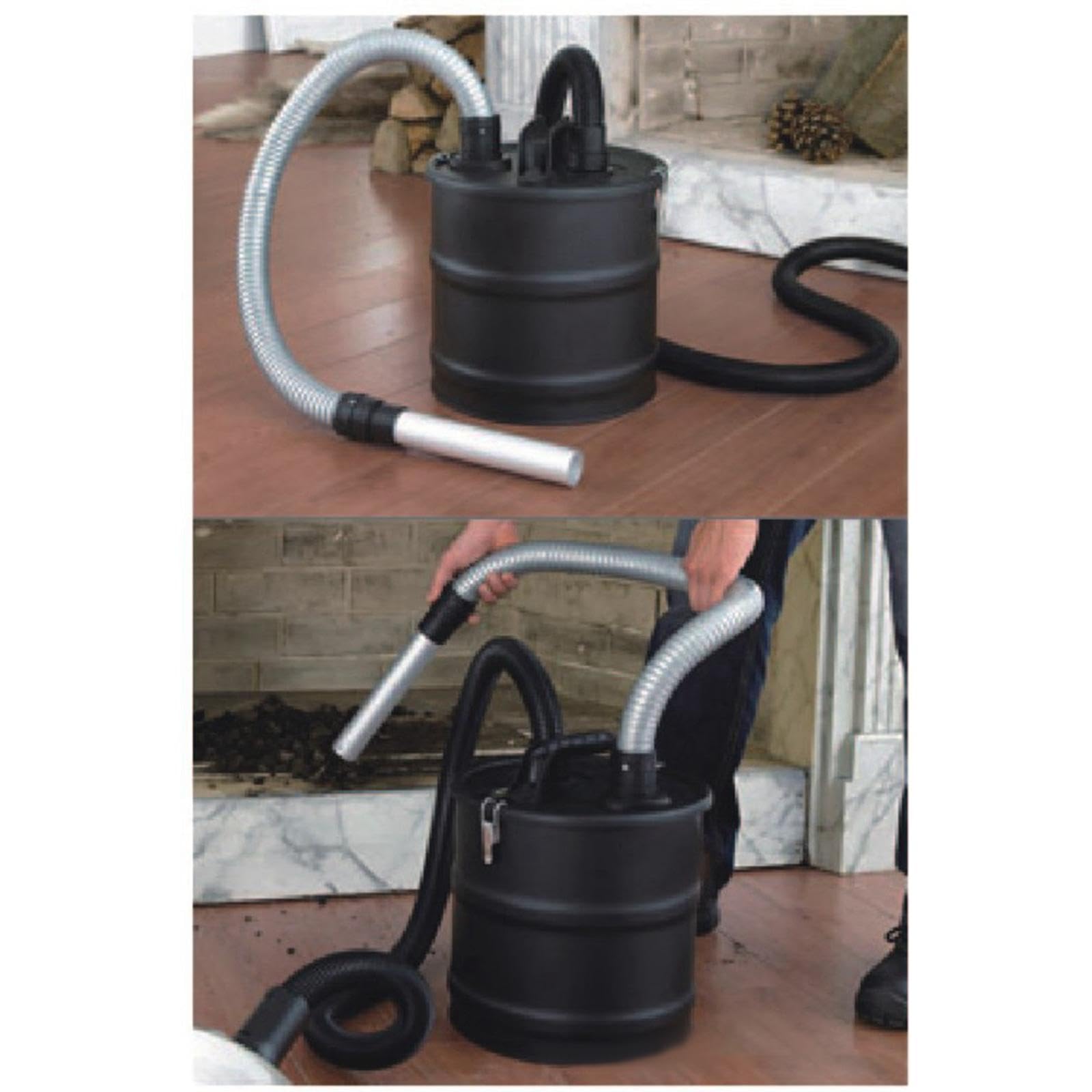 Seaux à Poussière, Conteneurs à Cendres, Accessoires Métalliques, Aspirateurs Baril Pratiques, Seaux à Cendres pour Cheminées, 15l