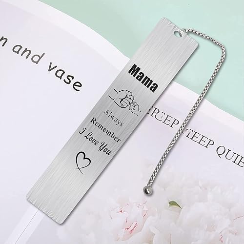 Miniatura 6 de Regalos para mamá, marcapáginas con texto en inglés "I Love My Mama", regalos para el Día de la Madre para mujeres, regalos de feliz cumpleaños para