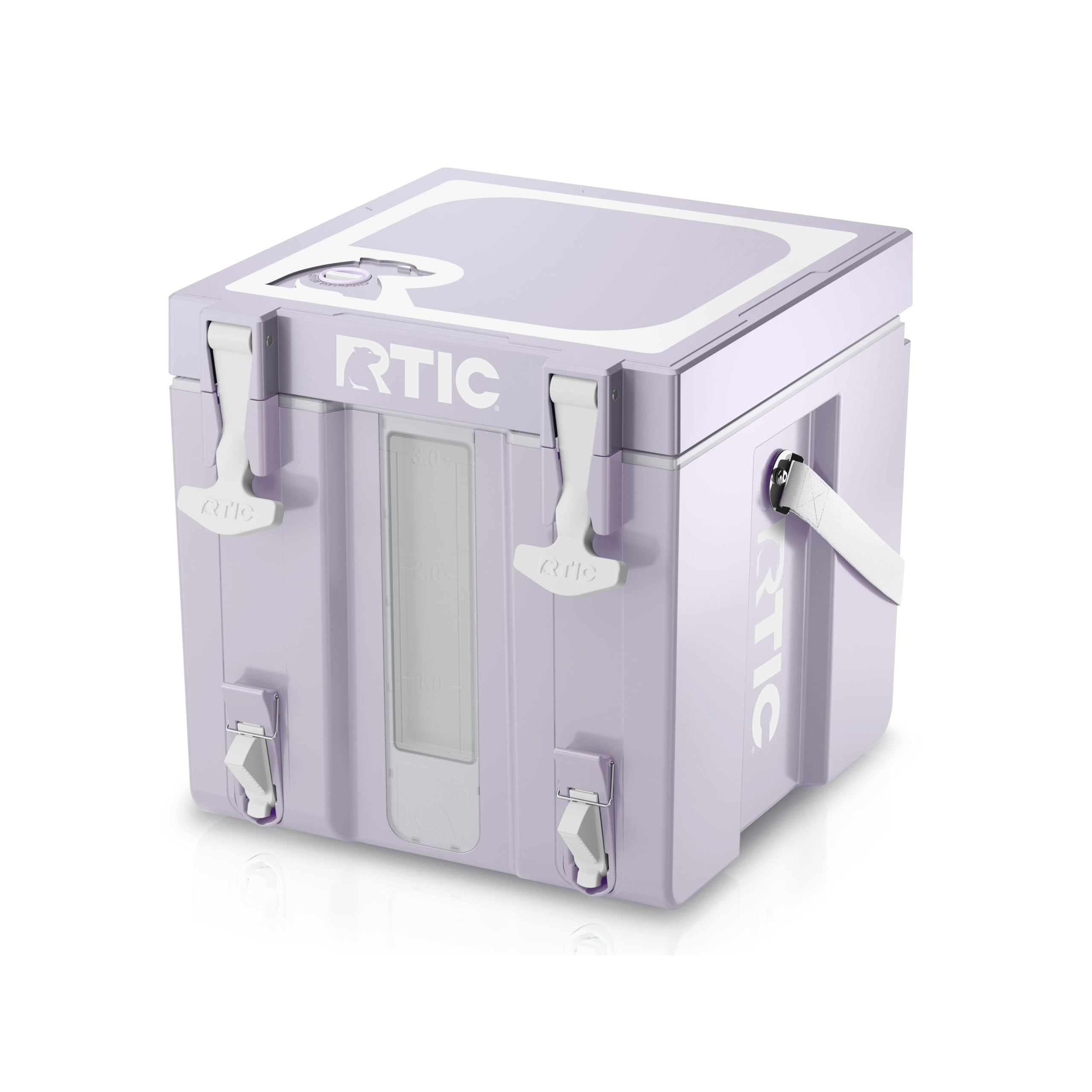 RTIC Halftime Water Cooler Portable Carrier Container, Drink Beverage Dispenser, Stackable with 2 Taps, Bottleless, BPA-Free, for Sports, Camping, BBQ, Parties, Picnic, & More, Dusty Lilac