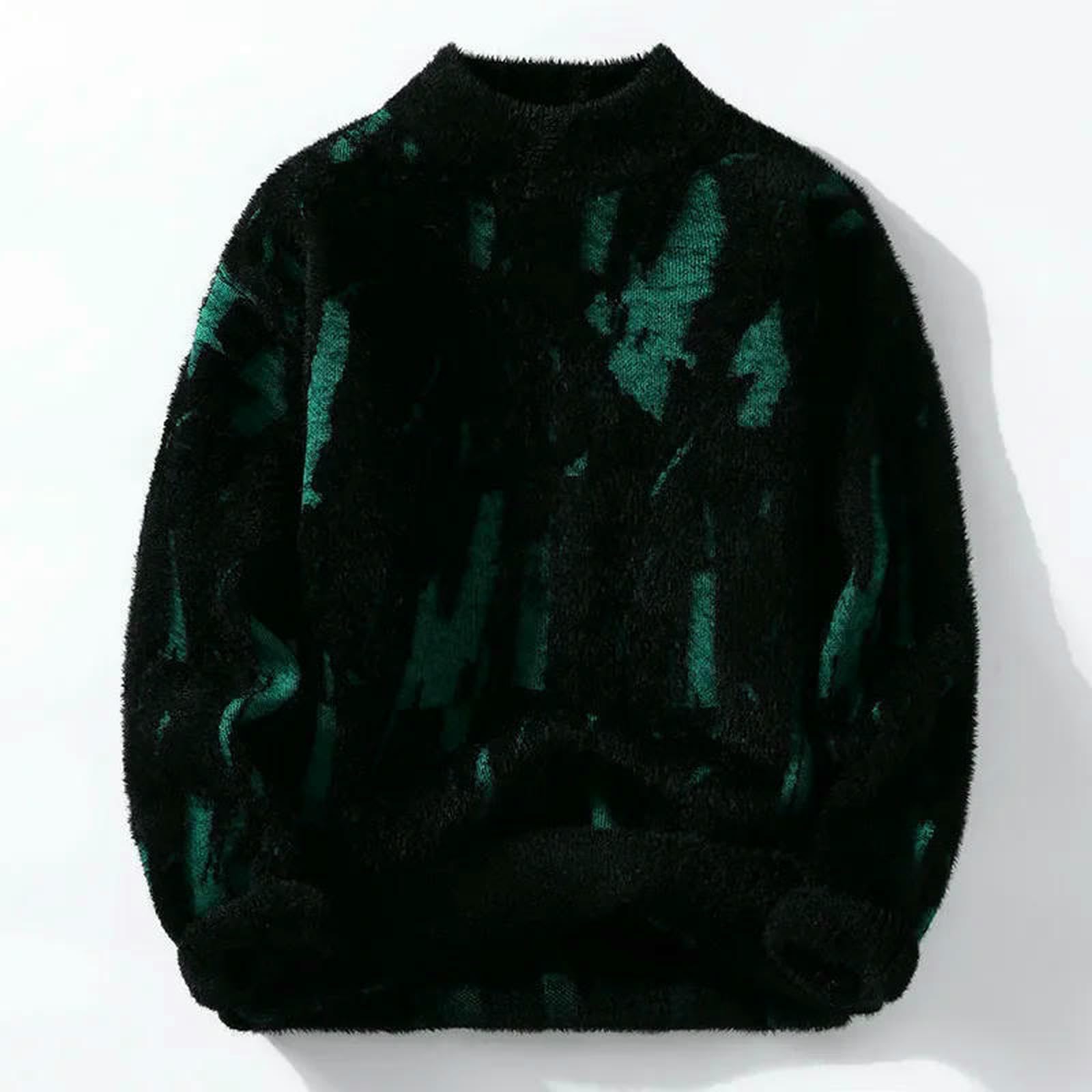 CHENSHI Sweter męski sweter z dzianiny na co dzień okrągły kołnierzyk-szary-sw015-xxl