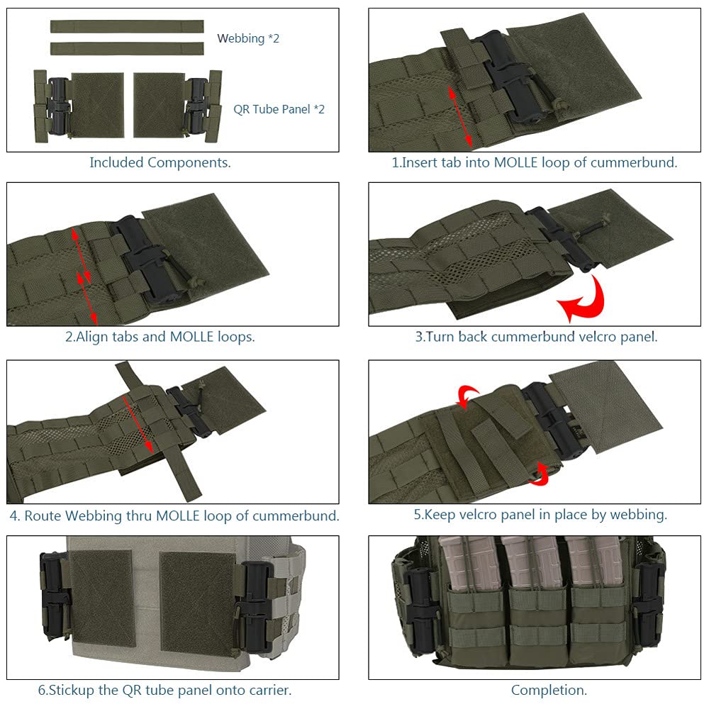 KRYDEX Quick Release Buckle Set,Single Point Molle Quick Disconnect