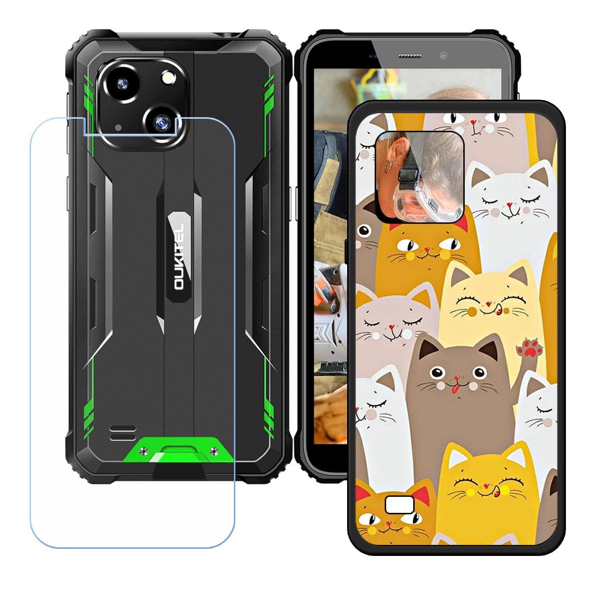 HuiYouMY Cover per Oukitel WP32 (5.93) con 2 Pezzi Pellicola