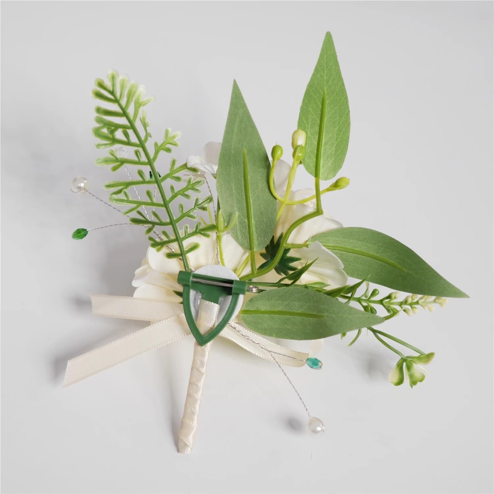 Ansteckblume BräUtigam Bräutigam-Gäste-Boutonniere, künstliche Blumen for Hochzeit, Abschlussball, Heimkehr, Jahrestag, Abschlussfeier | 4Pcs