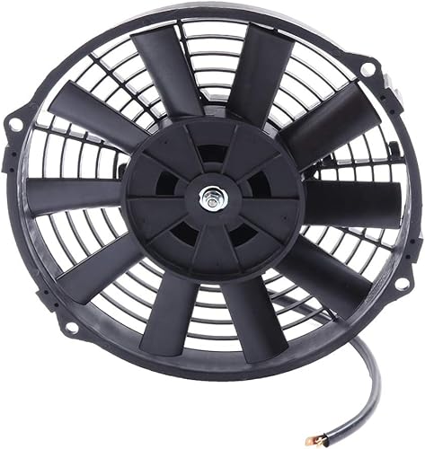 Miniatura 2 de OCPTY Reemplazo 8 pulgadas Push Pull Slim Radiador eléctrico Ventilador de refrigeración Kit de montaje Universal Plástico Negro