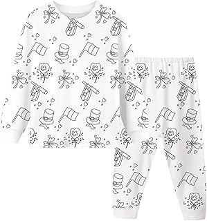 Pijamas Entero De Animales Conjunto de Ropa de casa para el día de San Patricio para niños, Pintado a Mano, para Colorear, Conjuntos de Pijamas para niños y niñas con los Que Pueden Navidad Niño Años