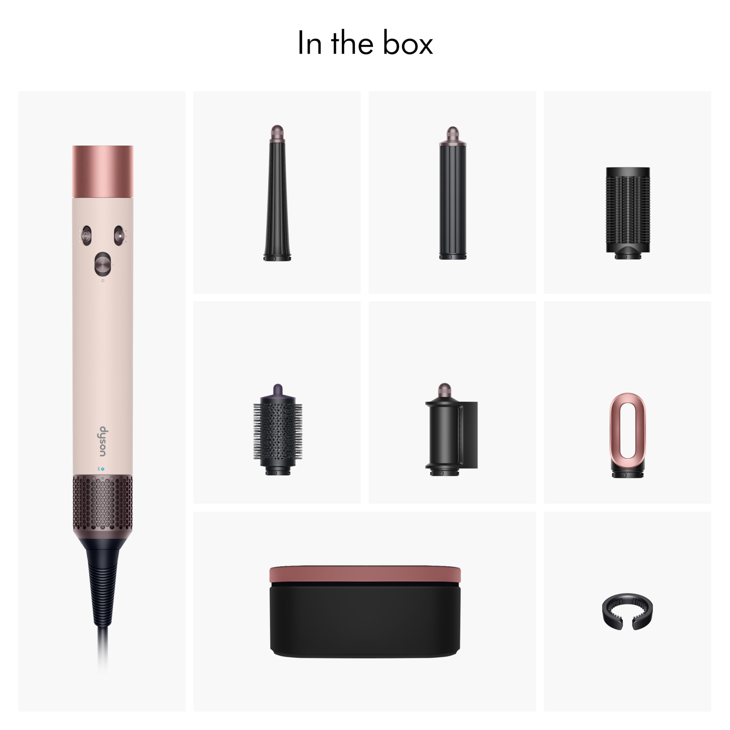 Dyson Airwrap⢠Multi-Styler Complete Long: Dyson Limited edition Ceramic Pink and Rose gold Airwrap⢠multi-styler Complete Long with Onyx and Rose Presentation case