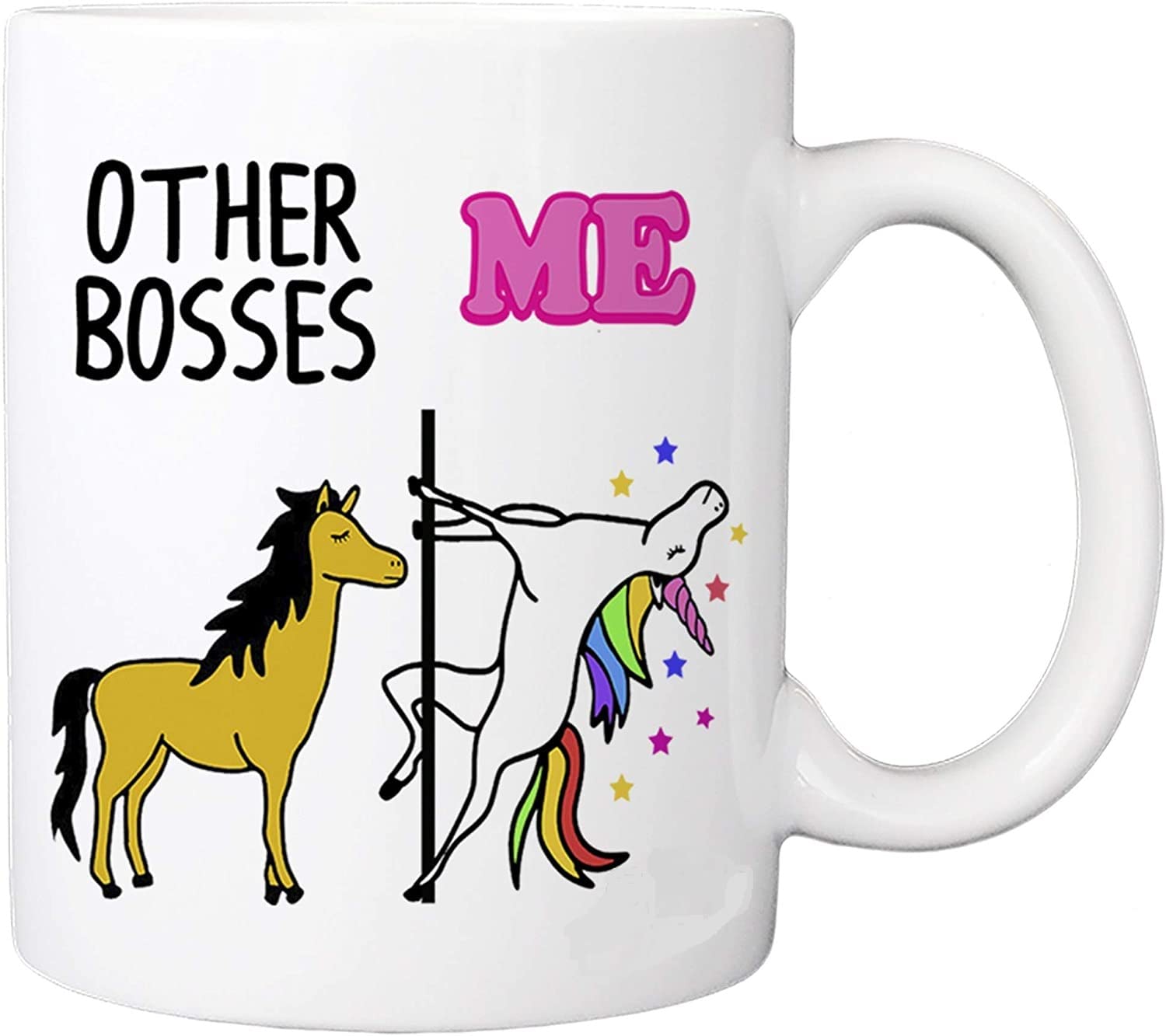 Unicorn Coffee Mug Other Bosses Vs Me - Humour Mug Managers from Employee, Coworker - Christmas, Birthday Cup for Boss Lady